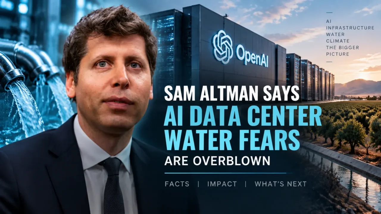 Sam Altman says AI data center water fear are overblown