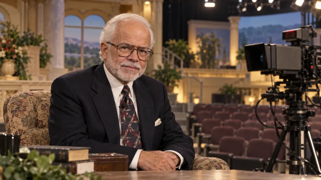 Jim Bakker in a television ministry studio