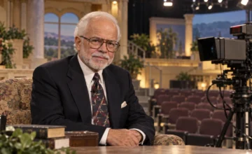 Jim Bakker in a television ministry studio