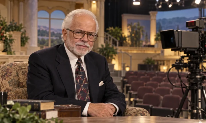 Jim Bakker in a television ministry studio